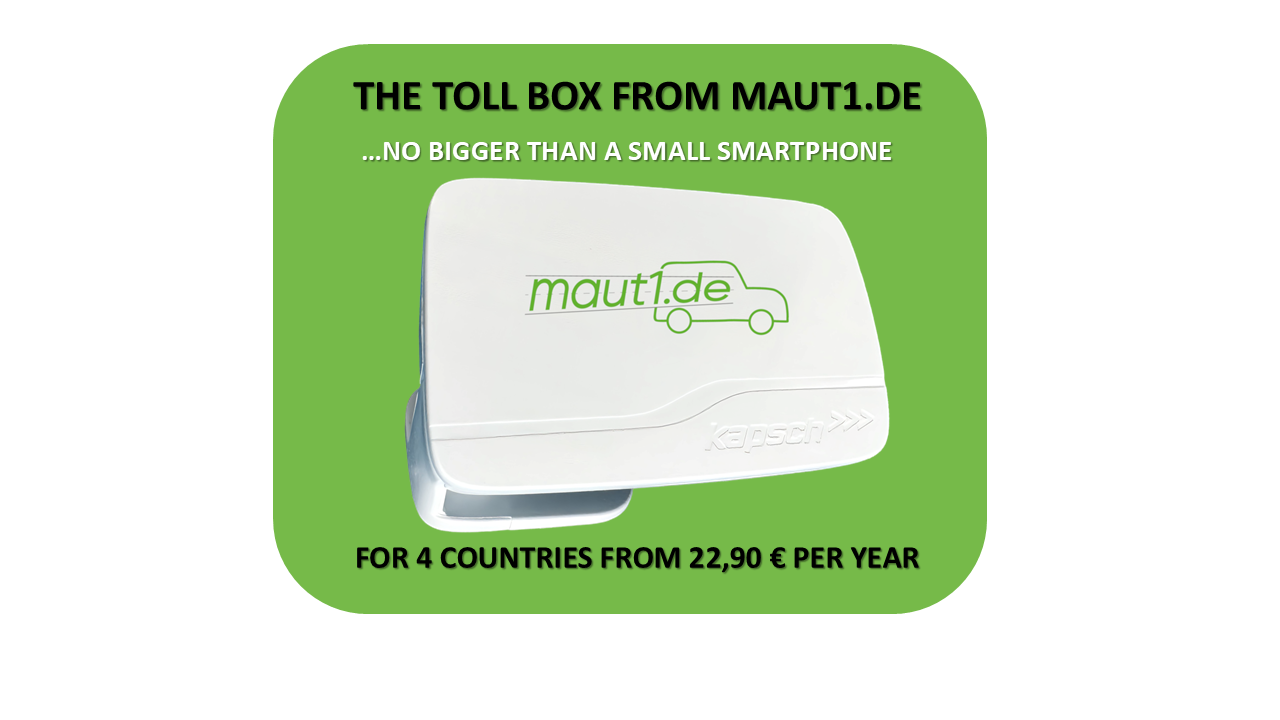 The toll box from maut1.de - 5 countries from €22.90 per year